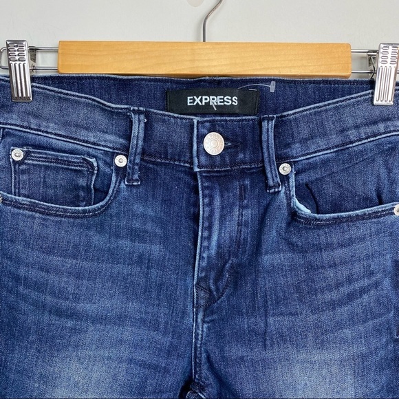 Express Performance Mid Rise Ankle Legging Jeans - Picture 2 of 7